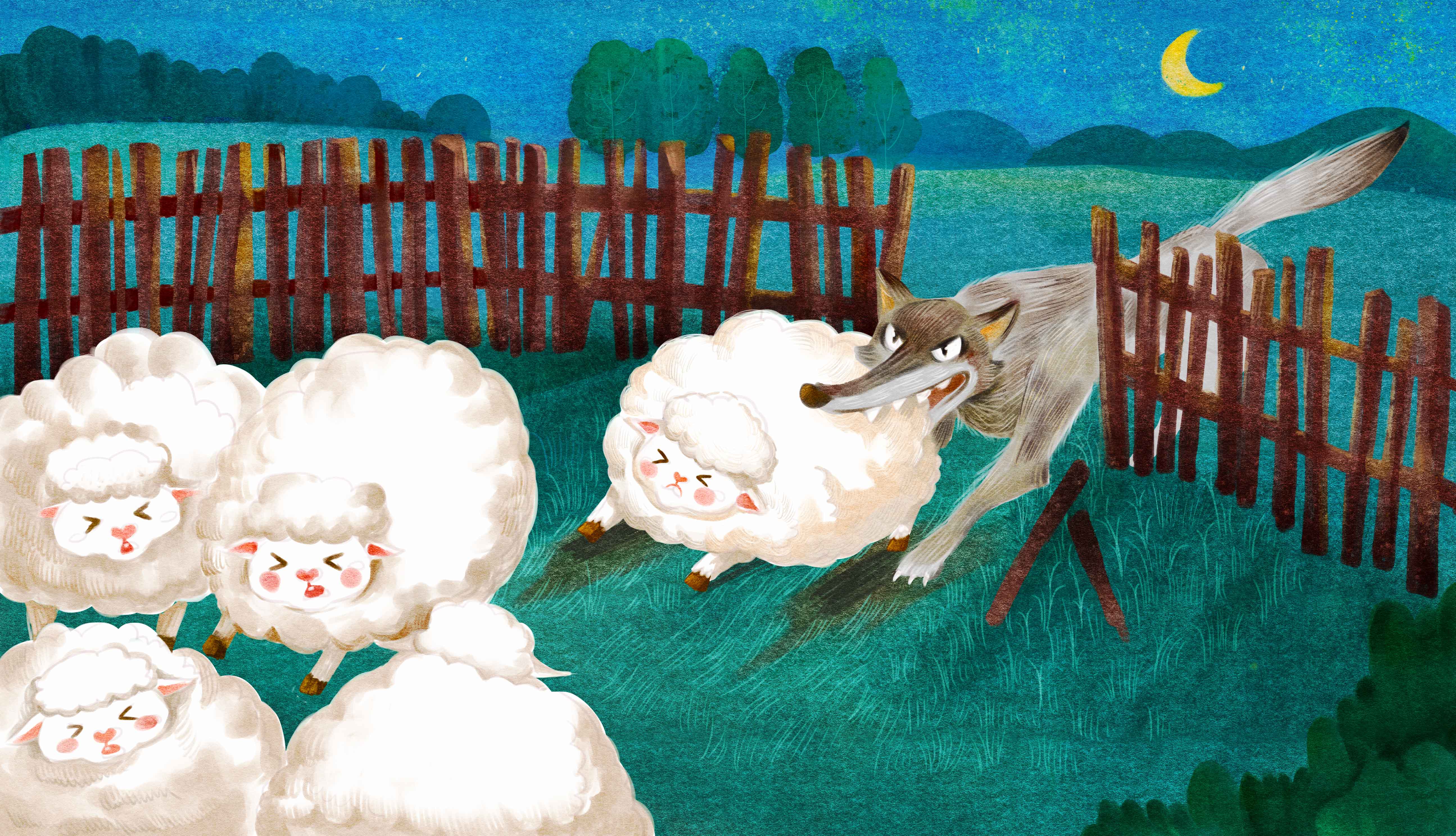 亡羊补牢的插图图片