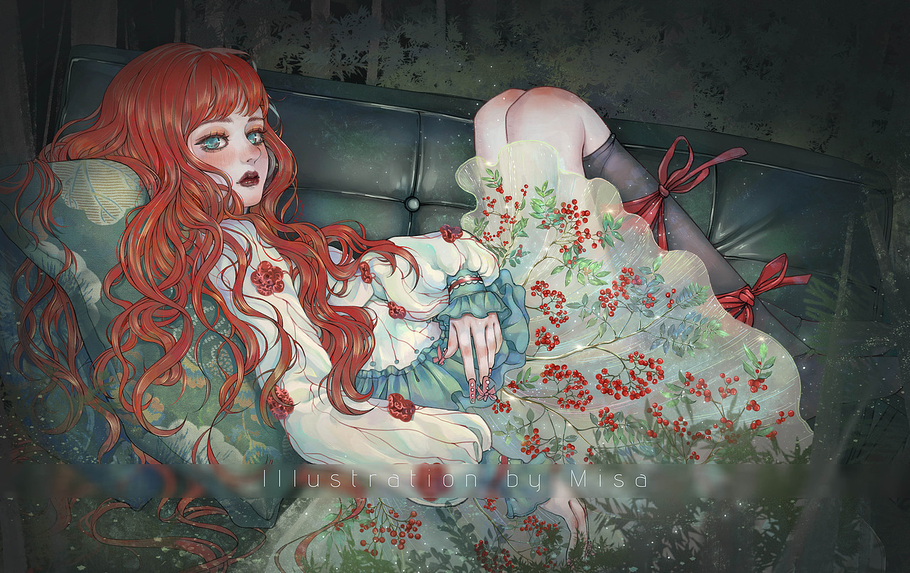 原创插画系列《乱蟲少女》（图ZMjc5NTk0OTQ4） - 艺术插画 - 站酷设计师梅沙misa原创素材 - 站酷ZCOOL