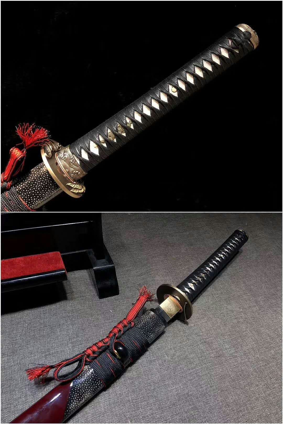 半包鱼皮朱鞘胜虫装 打刀