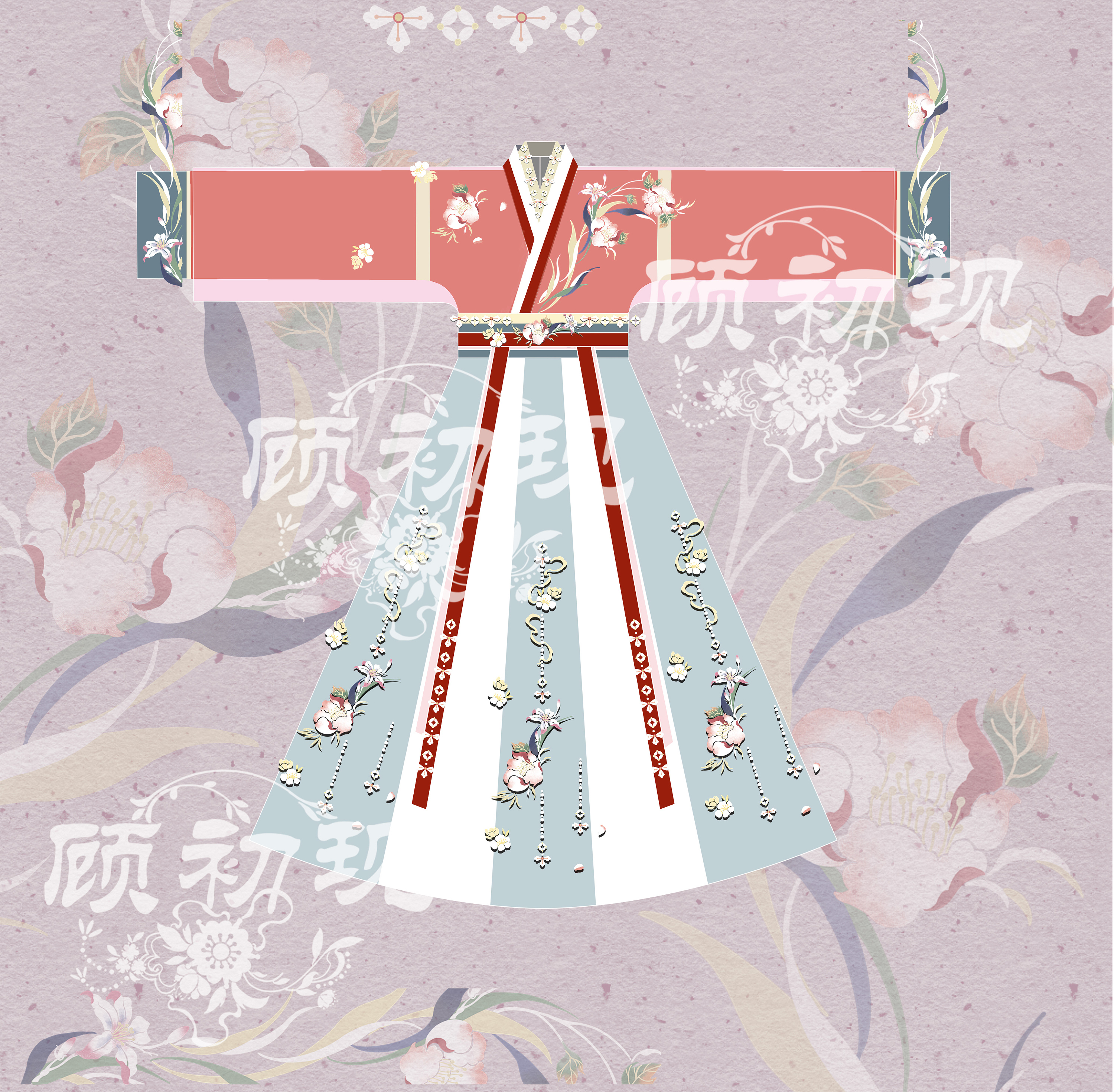 顾初现 汉服设计 晋制系列《豆蔻》