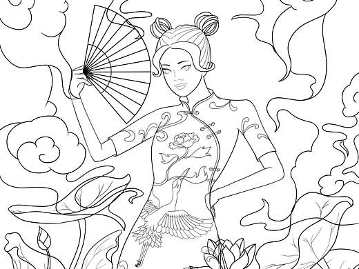 国潮插画