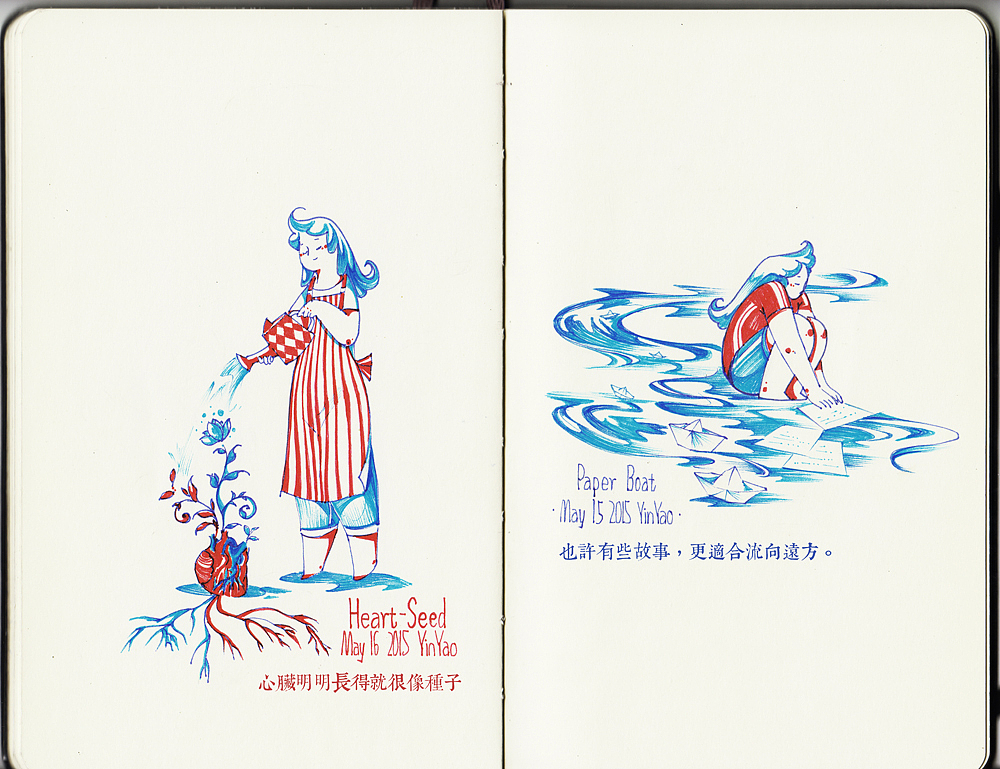 YY的速写本—《花开集》2015年5月下（图ZMjg2NDkzMjA=） - 艺术插画 - 站酷设计师殷尧原创素材 - 站酷ZCOOL