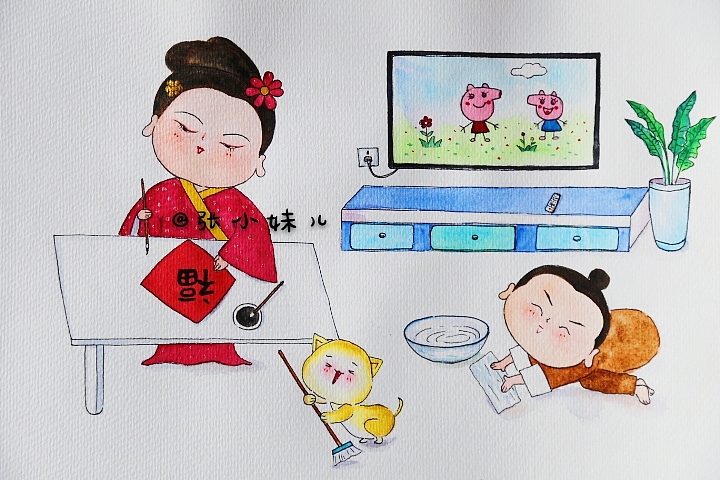 张掖肥仙女之张掖民风民俗（图ZMTg5NTQ4NTUy） - 艺术插画 - 站酷设计师张小妹儿m原创素材 - 站酷ZCOOL