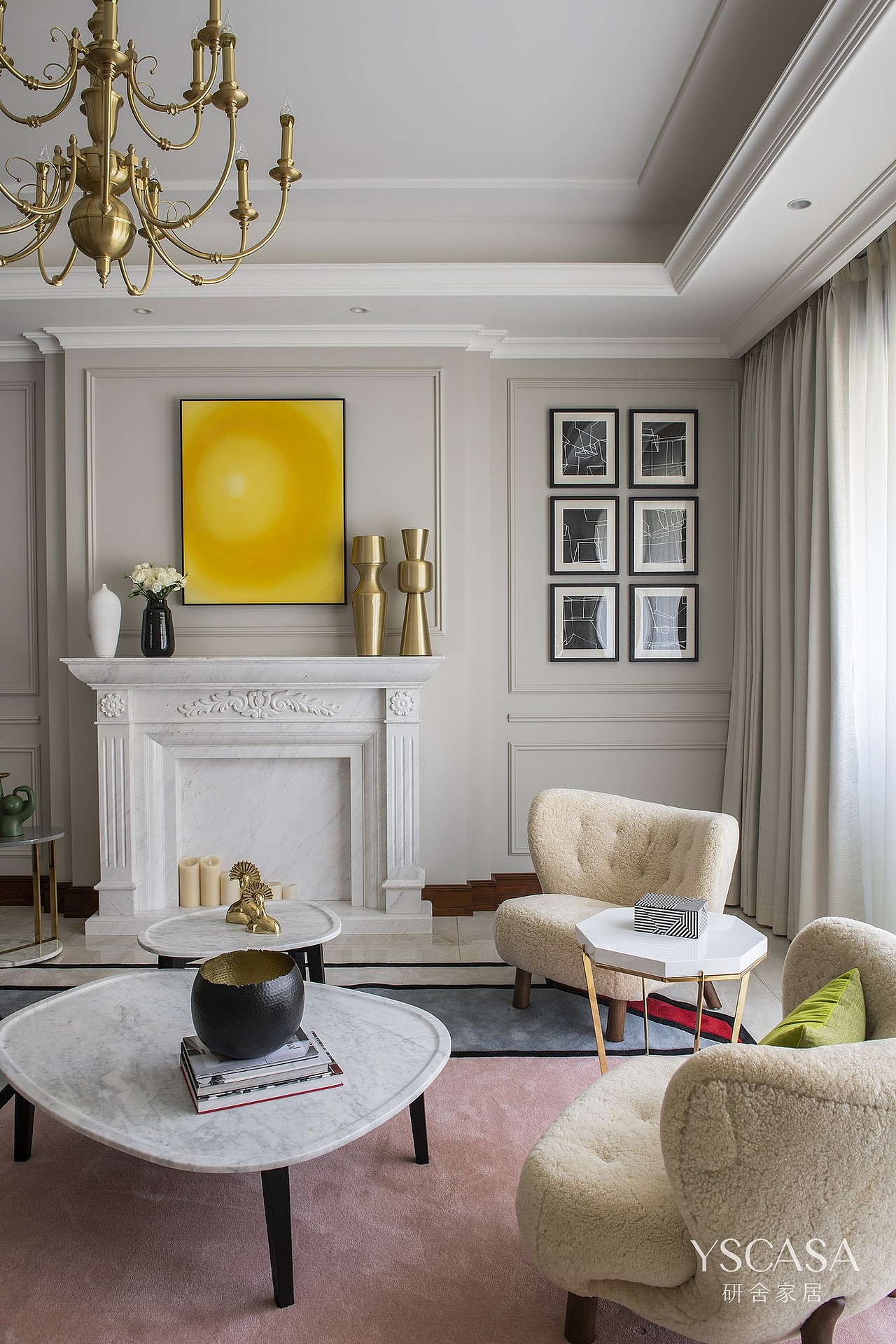 研舍设计别墅设计湖山樾450㎡复古轻奢风