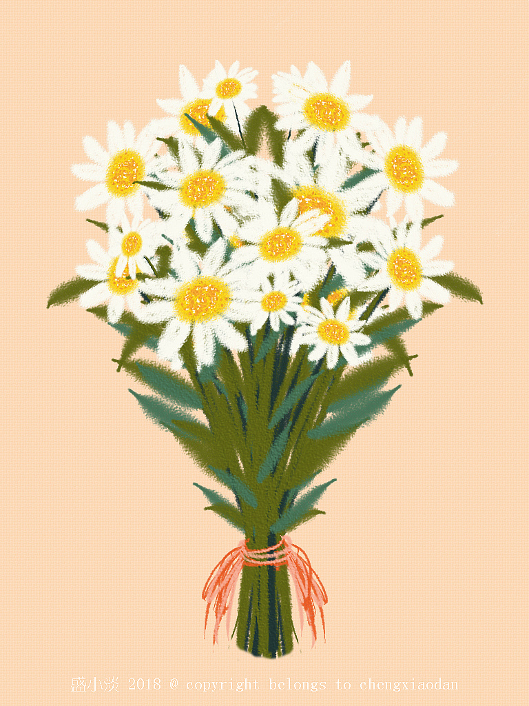 手棒花插画