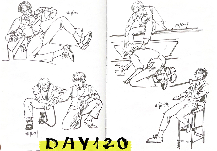 速写60天挑战第二次11月到12月（图ZMzMwMTc4MTM2） - 创作习作 - 站酷设计师易意Evelyn原创素材 - 站酷ZCOOL