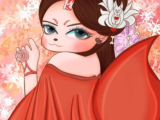 狐妖小红娘的造型大Q版（个人主页-ZNjYxNjM5ODg=） - 创作习作 - 站酷设计师刺猬翠ing原创素材 - 站酷ZCOOL