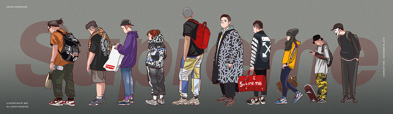 为什么我喝个奶茶要排三个小时？（图ZMTM3MzQyNTcy） - 商业插画 - 站酷设计师阿Ben同学原创素材 - 站酷ZCOOL