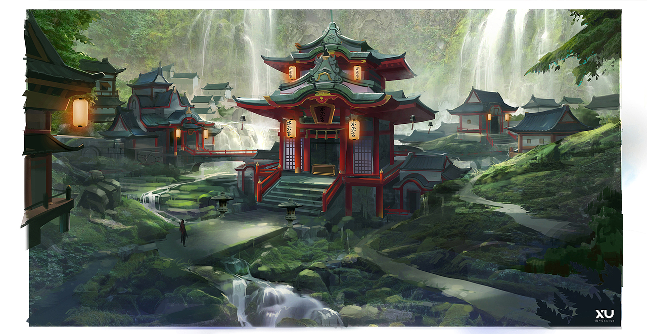 中式建筑练习（图ZOTAxMzcwODQ=） - 创作习作 - 站酷设计师xu旭原创素材 - 站酷ZCOOL