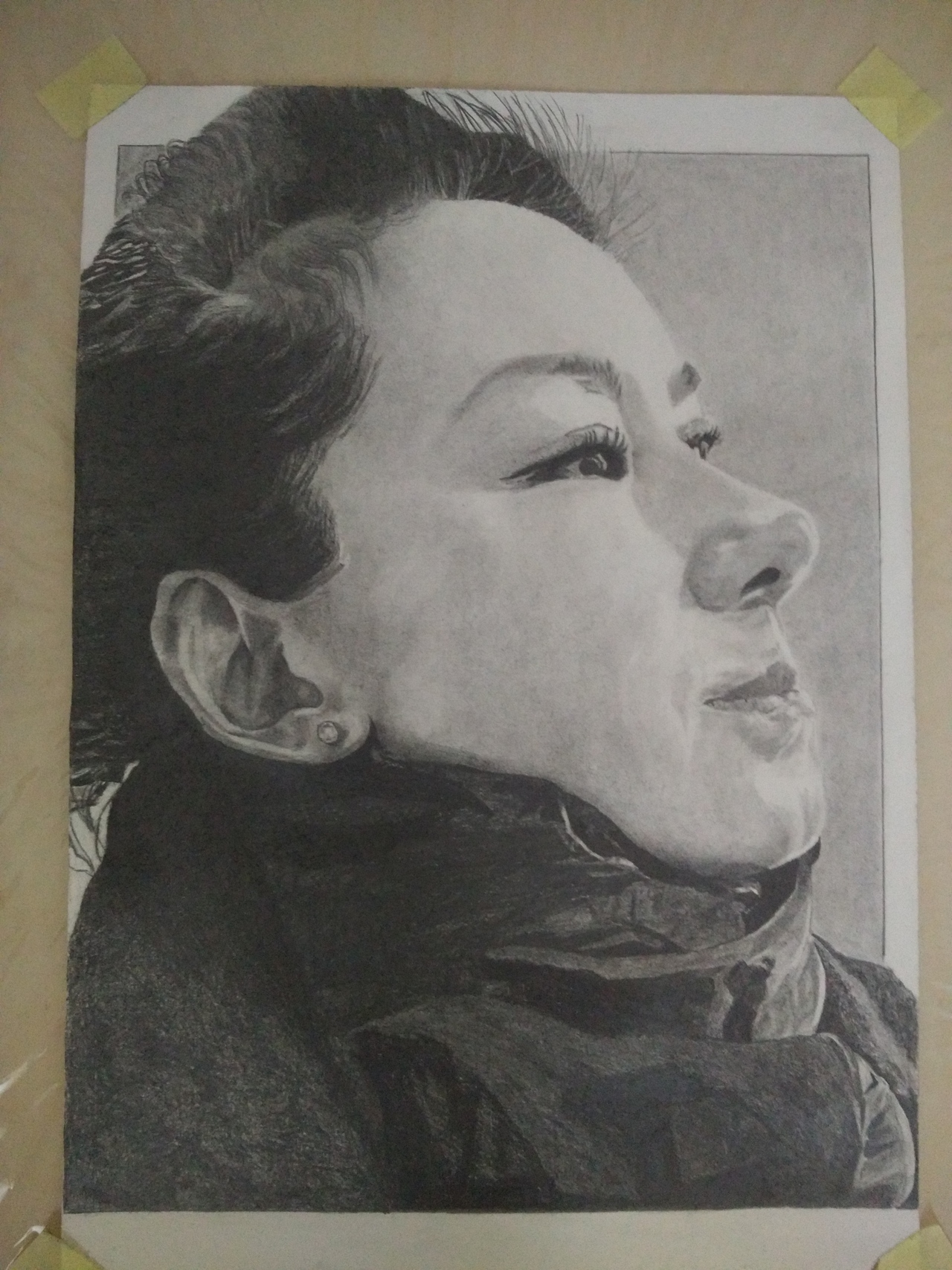 第一次铅笔人物素描