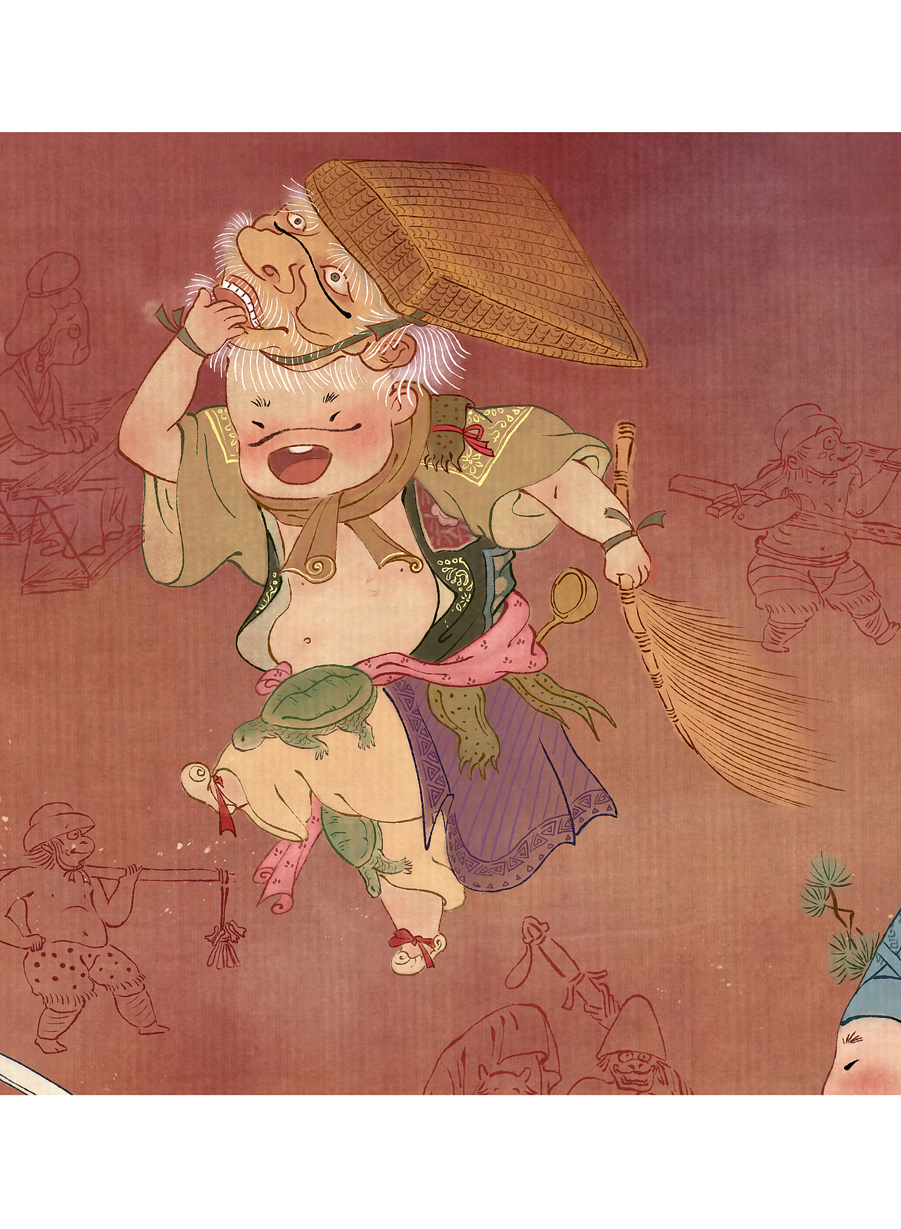 大傩起舞（图ZMjkzOTY4Mjky） - 艺术插画 - 站酷设计师春羊原创素材 - 站酷ZCOOL