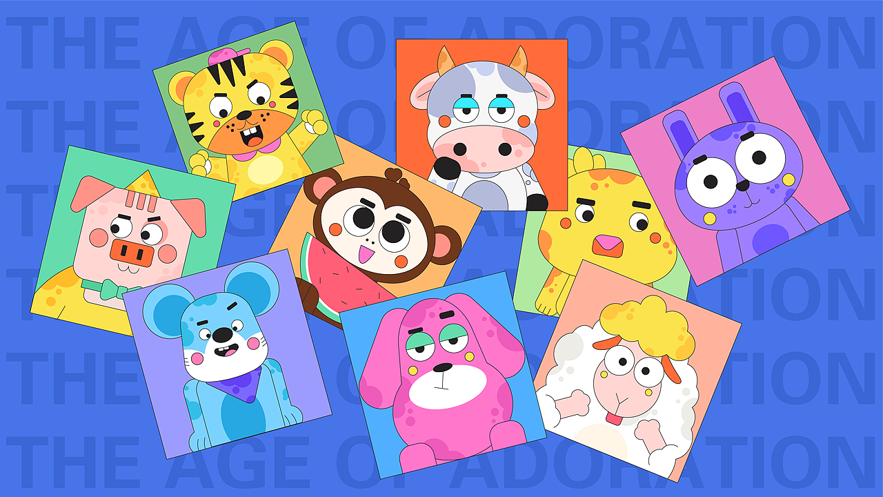 萌宠时代（图ZMjE4MDg2MTE2） - 商业插画 - 站酷设计师小鹤鹤921原创素材 - 站酷ZCOOL