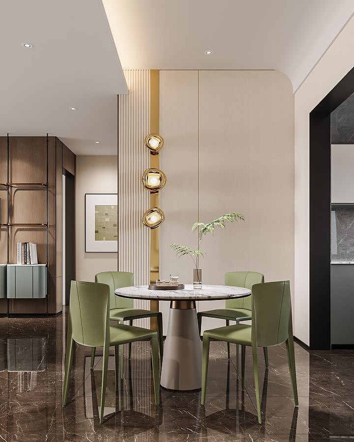 临摹李益中制作的样板间效果图