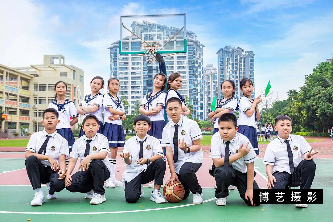 佛山大中小学校毕业照拍摄、毕业照航拍、幼儿园毕业照