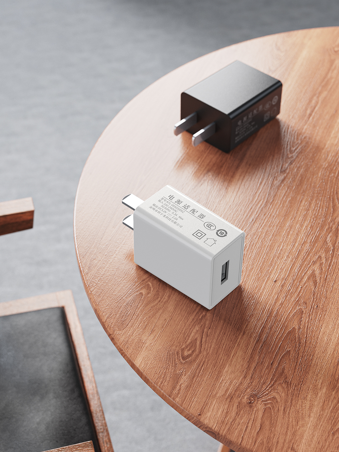 一些电源适配器和充电器渲染图