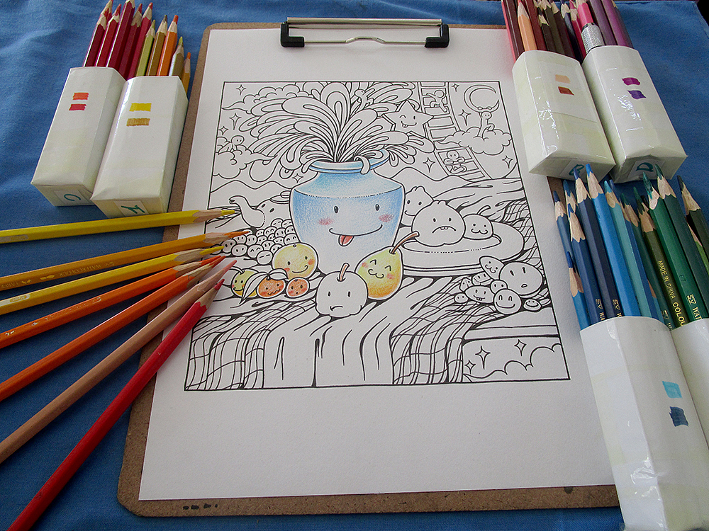 控制主体物颜色的亮度和冷暖偏向对比。