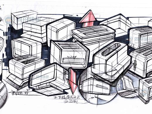 面包机草图手绘