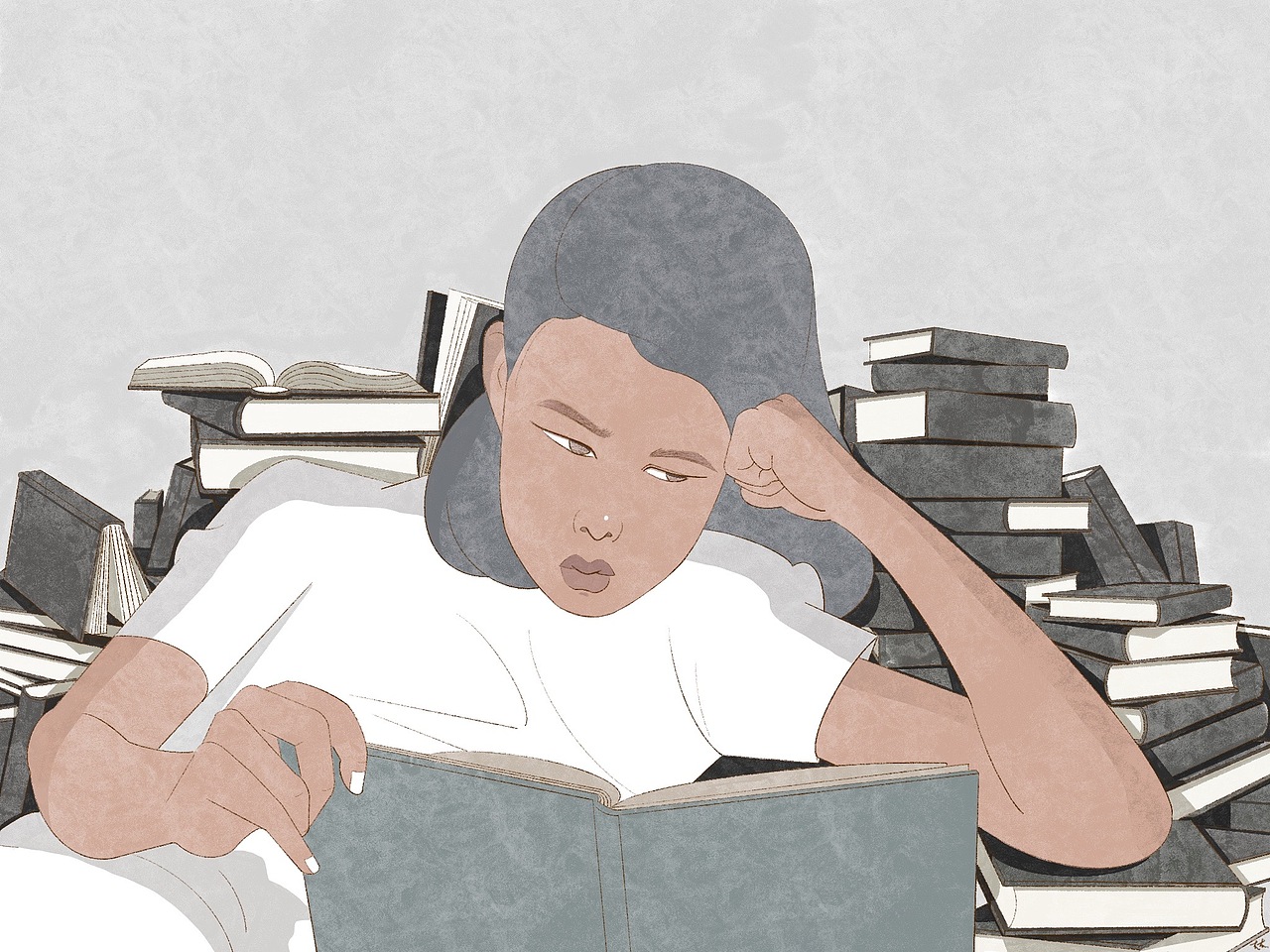 《美妙的阅读》（图ZMjM1MDc5NzYw） - 商业插画 - 站酷设计师傅喆君原创素材 - 站酷ZCOOL