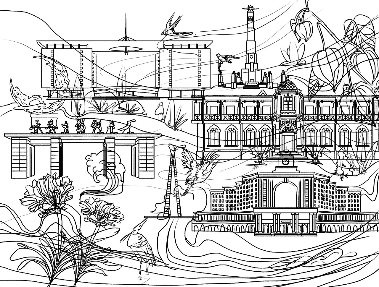 迎幽千度君子兰送尔万里长春帆长春地标图
