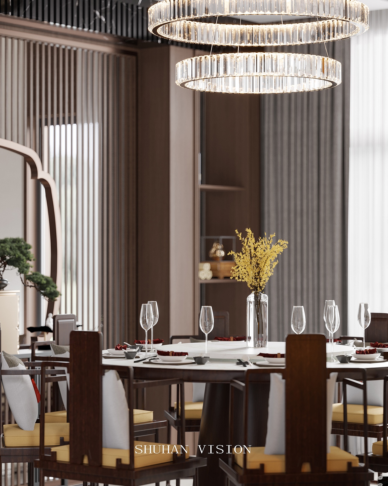 溪源.花园 新中式（图ZMjY4MzU1Mzc2） - 家装设计 - 站酷设计师一只兔子_原创素材 - 站酷ZCOOL