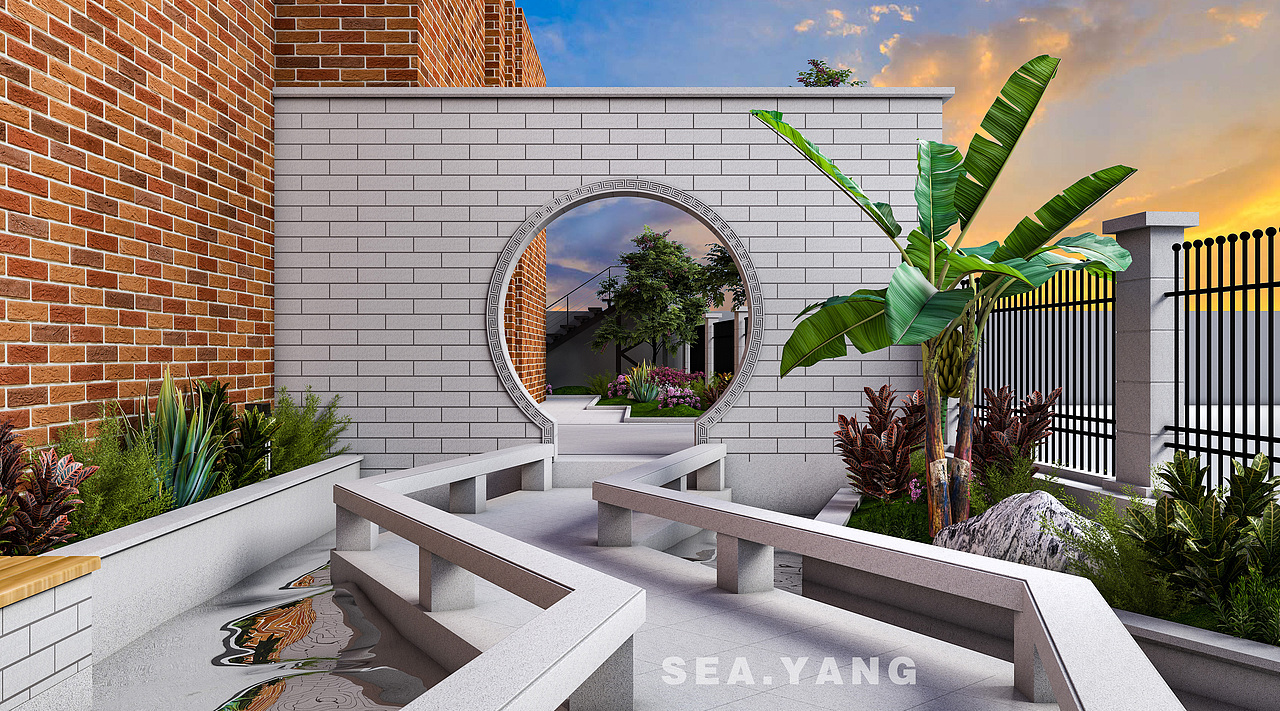 高黎贡中式庭院景观