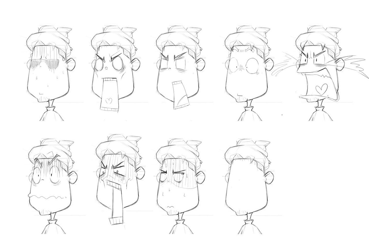 《唔唻个槽》人物设计稿