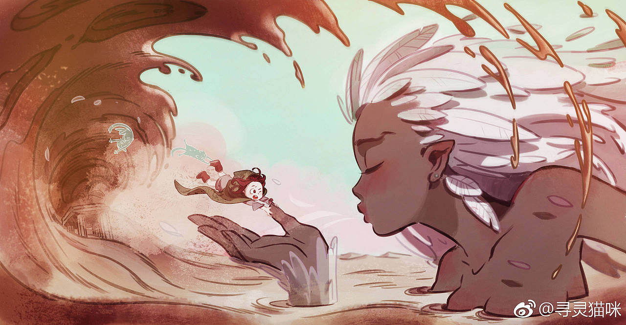 不知走了多久,黑暗渐渐退去,这里是一望无际的戈壁
烈日炎炎 风沙四起,在这里阿津遇到了掌管风的女神,她们谈天说地<br>阿津,愿这风沙能化作祝福,给你勇气,让你从此无所畏惧