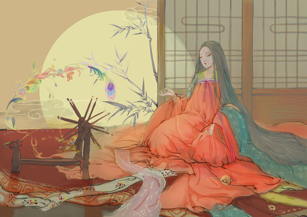 插画 狐妖 传说 古风插画 仙女