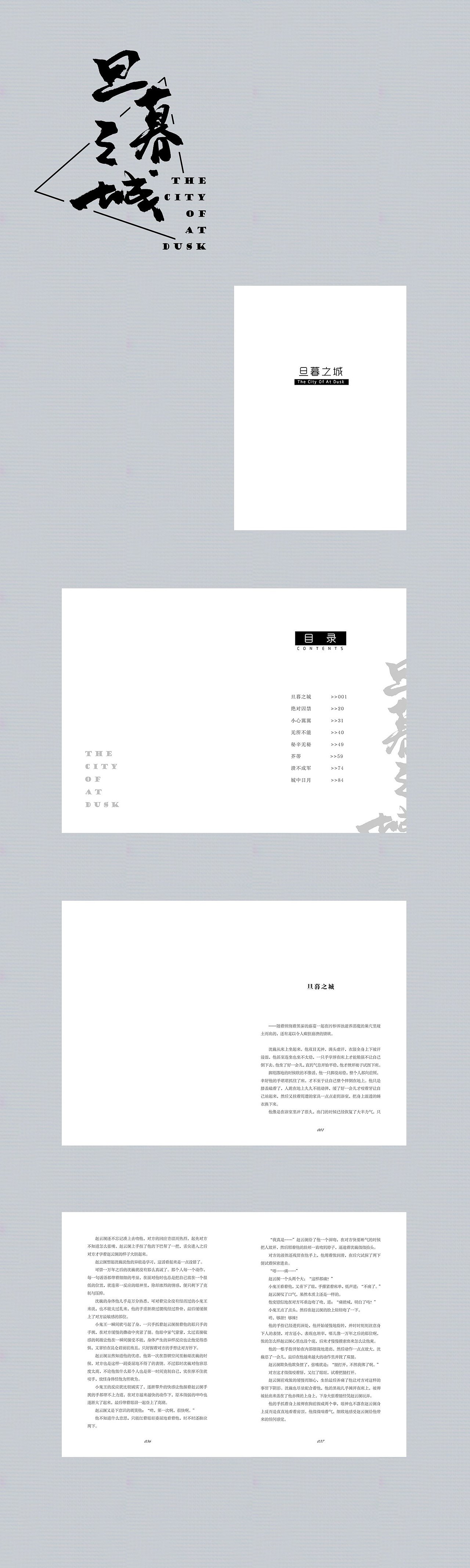 《旦暮之城》书封设计、内页排版