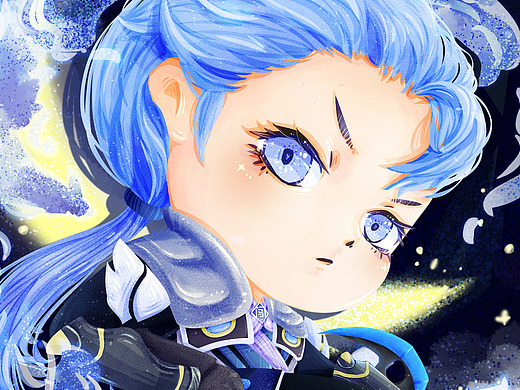 王者荣耀人物-凯q版插画