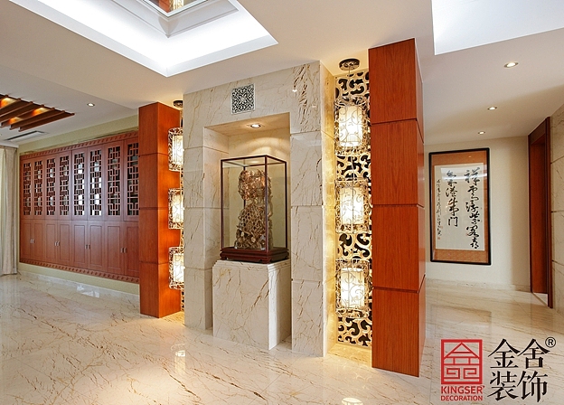 石家庄碧桂园桃园里320平米中式风格装修效果图!