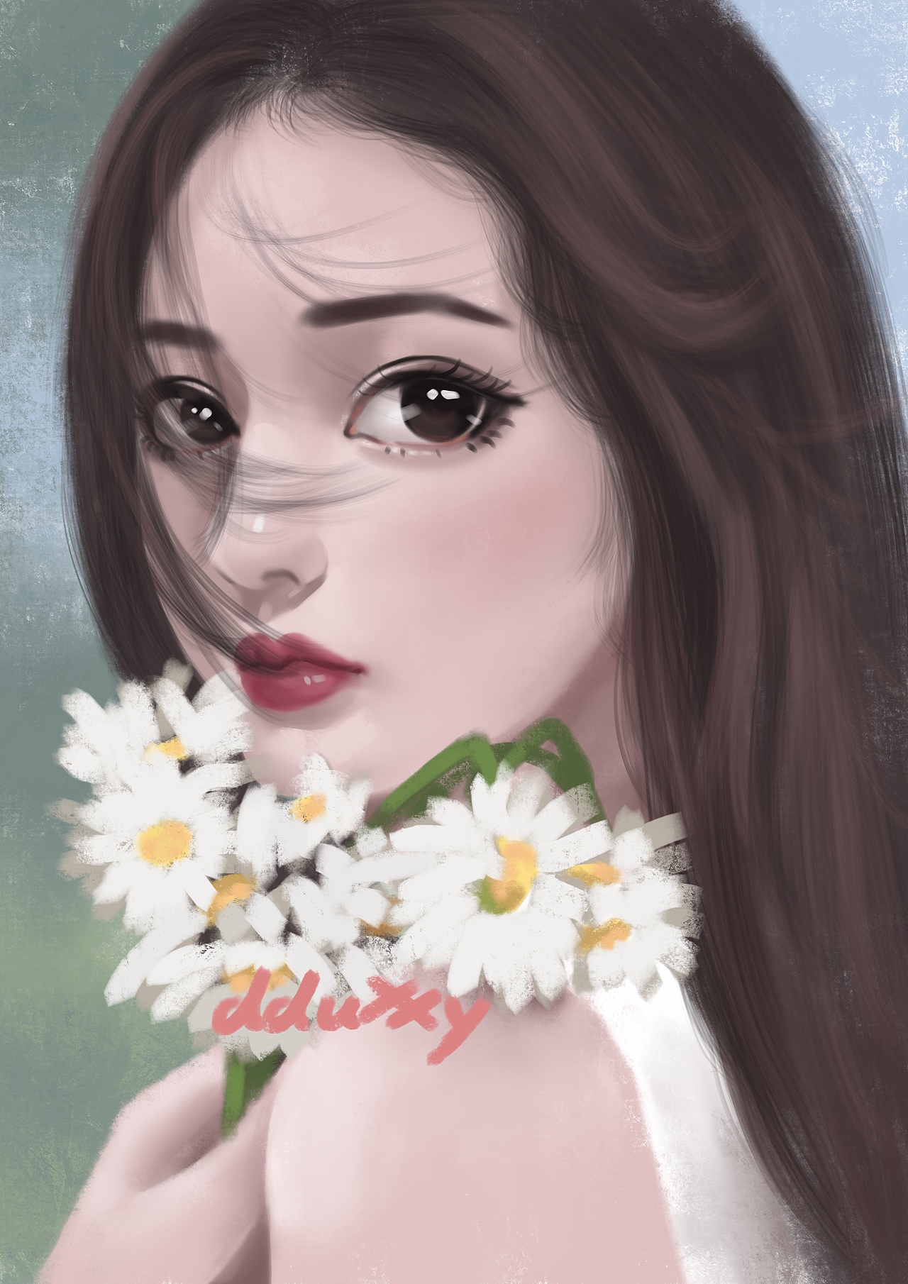 厚涂插画头像，附过程图