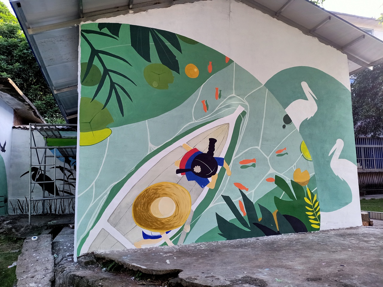 小清新户外壁画