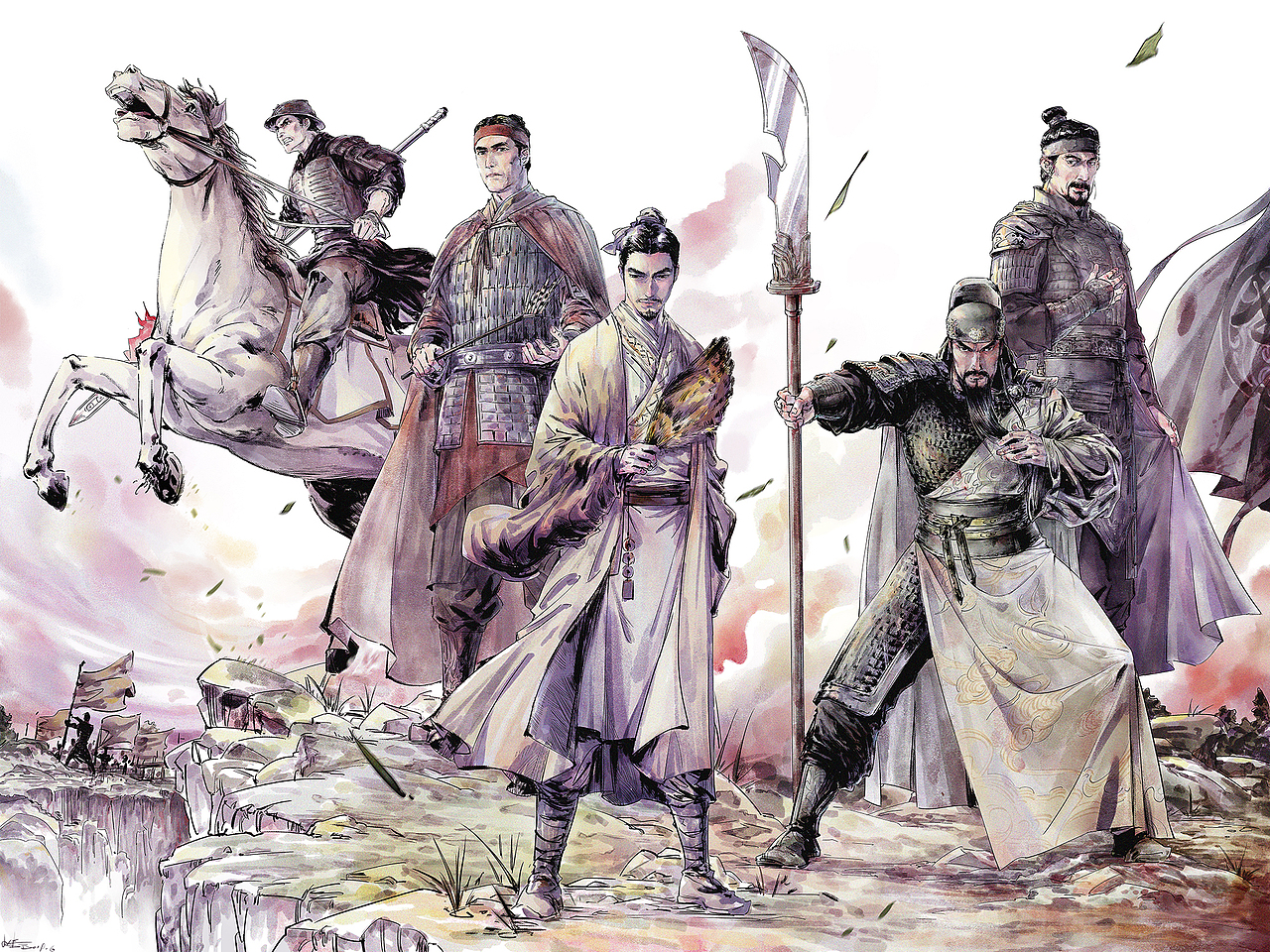 《三国影忆》（图ZMTYzODE1MTky） - 艺术插画 - 站酷设计师刘鑫阔原创素材 - 站酷ZCOOL