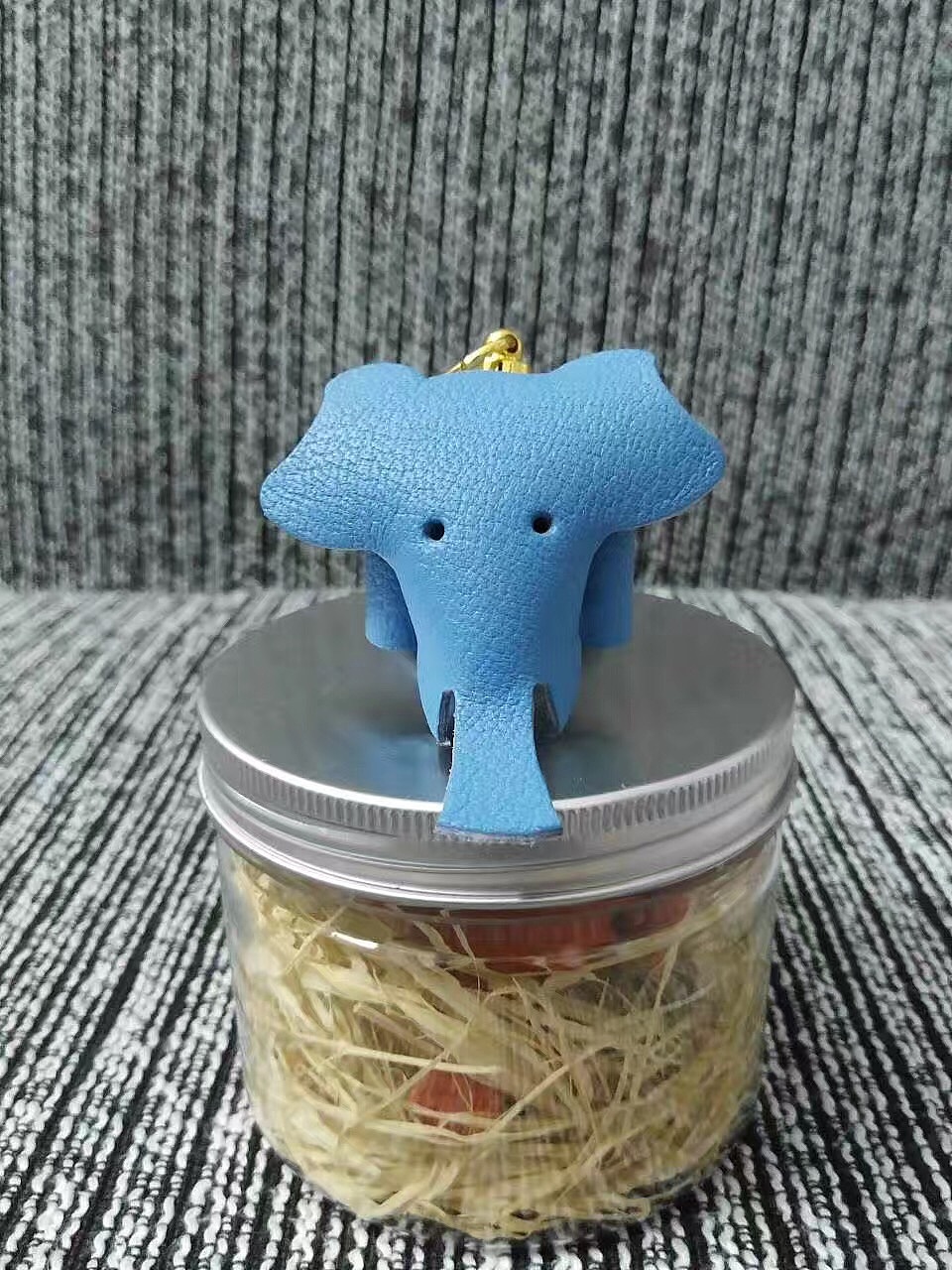 【手作小物】手工皮作小象