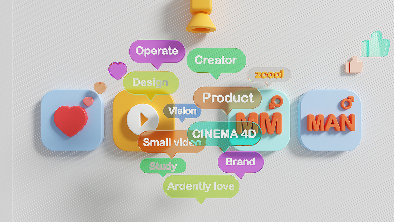 【我只管努力，后面的看天意】2021年上半年-C4D作品集（图ZMjUxNTI2OTY0） - 其他三维 - 站酷设计师pccp原创素材 - 站酷ZCOOL