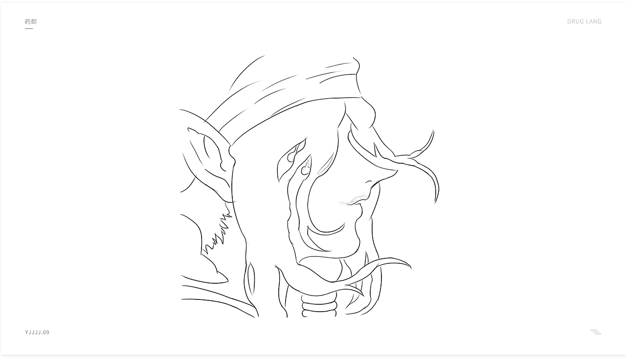 动漫人物手绘描线（图ZMTg2MDAwOTA4） - 艺术插画 - 站酷设计师阿绯不爱说话原创素材 - 站酷ZCOOL