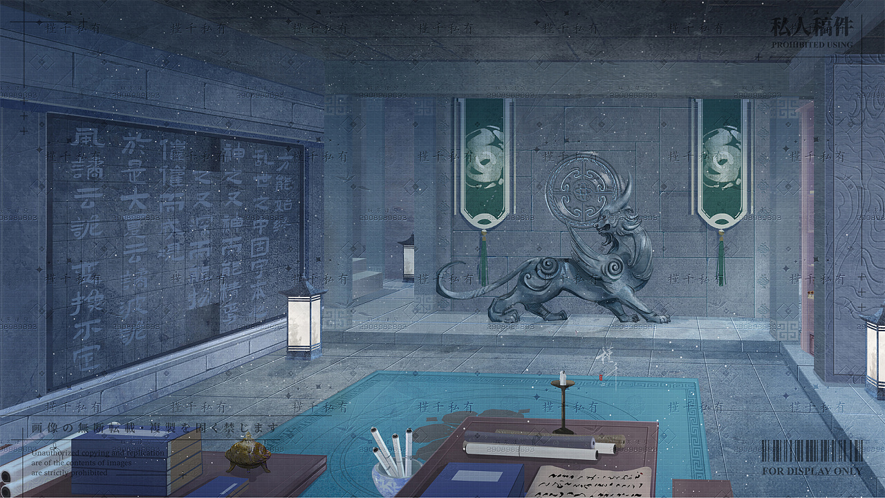 古风场景书阁密室