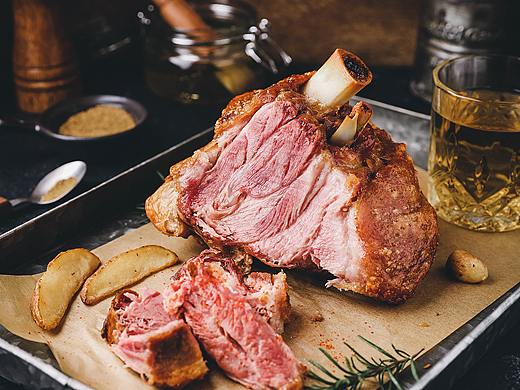 火腿肠烤肘子烤猪排