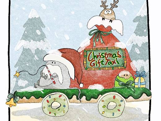 最近的圣诞插画~