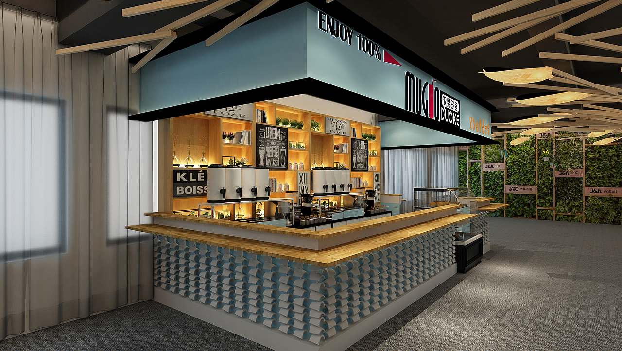 饮品店店面设计效果图