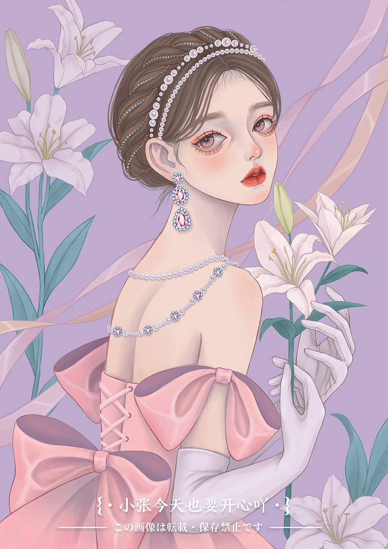 近期少女人像插画总结2（图ZMjgzMjQ4OTY0） - 商业插画 - 站酷设计师小张今天要开心吖原创素材 - 站酷ZCOOL