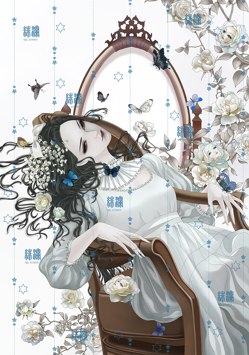 【蝶魇】（图ZMTExMDk5MDE2） - 商业插画 - 站酷设计师插画师绯澜原创素材 - 站酷ZCOOL