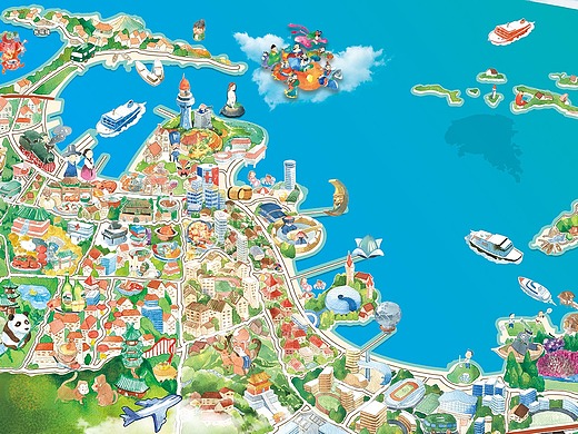 【手绘地图】烟台1.0版—印刷版