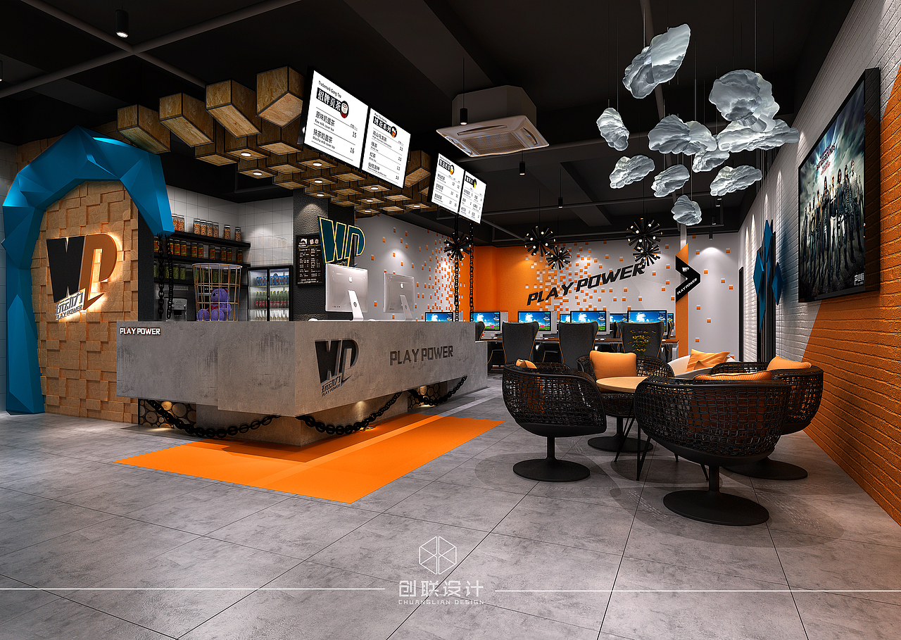 玩动力网咖-概念旗舰店（图ZMTUxNjI2NTc2） - 家装设计 - 站酷设计师广州创联设计原创素材 - 站酷ZCOOL