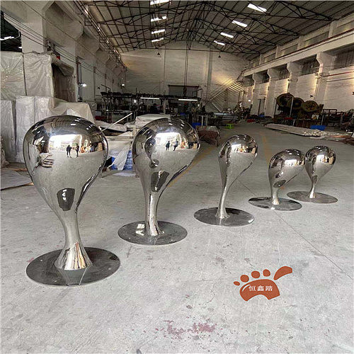 镜面不锈钢水滴雕塑,喷泉水景雕塑定做厂家