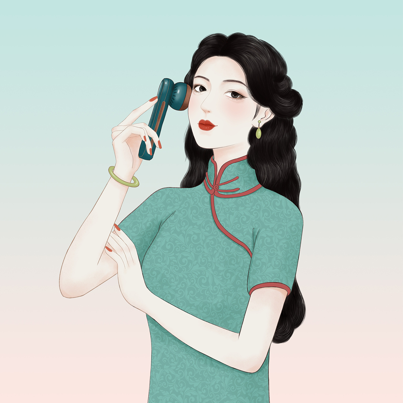 民国风包装插画