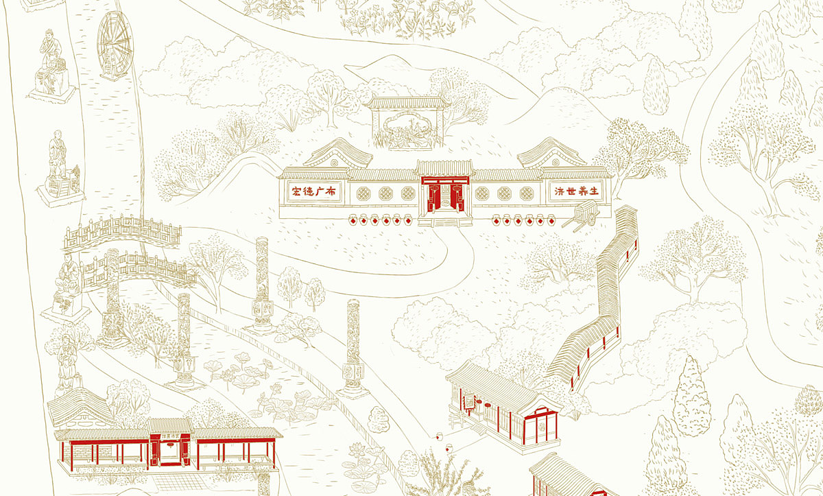 宏济堂园区地图（图ZMjAzODI2NDI0） - 商业插画 - 站酷设计师杜芳原创素材 - 站酷ZCOOL