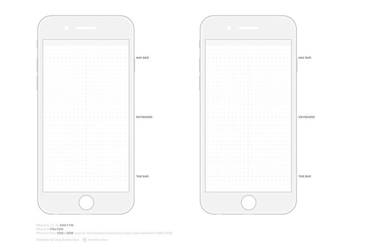 16款值得一用的iphone线框图模板psdsketch