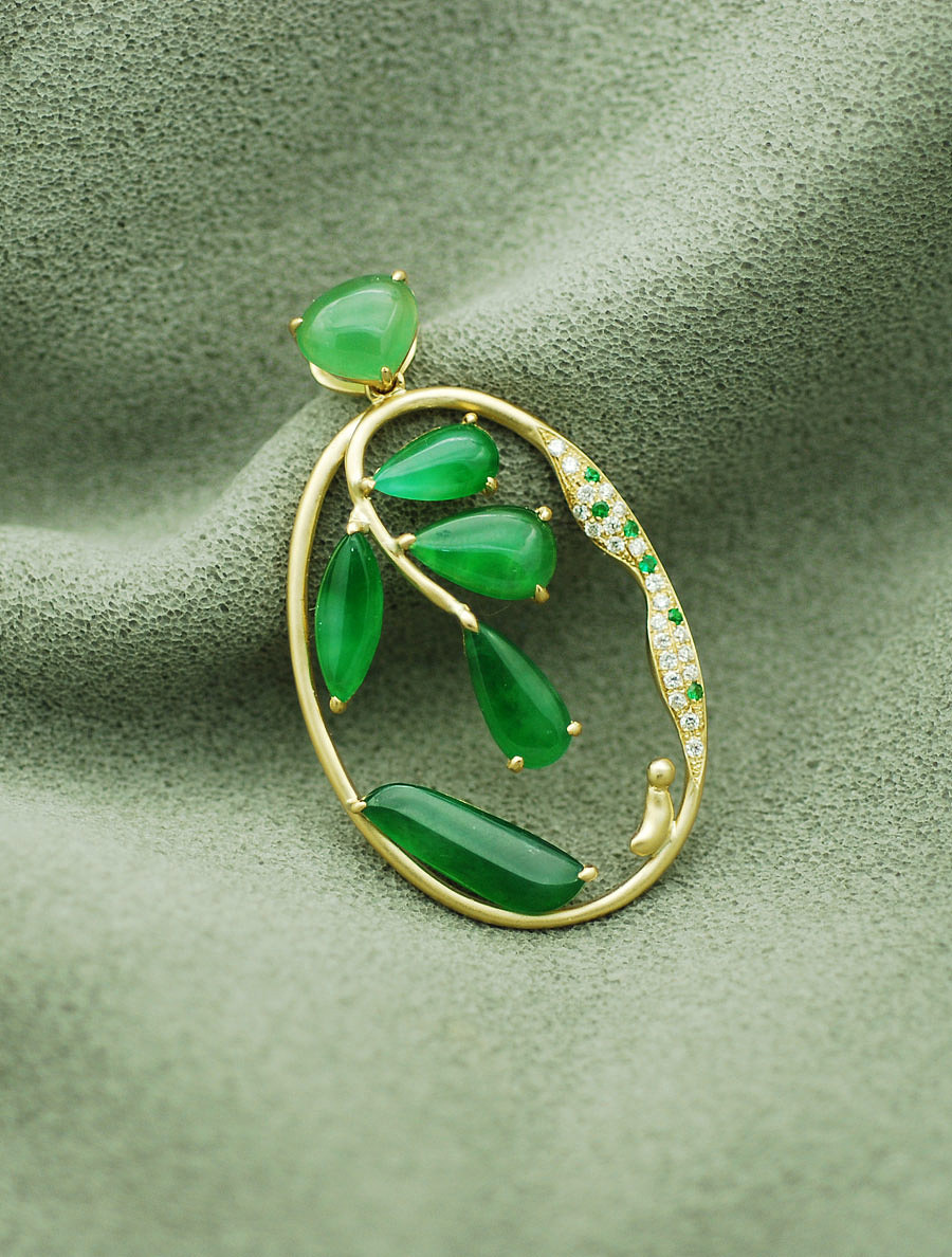 代波军艺术珠宝定制小翡翠镶嵌设计合集作品欣赏